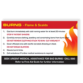Aero Healthcare AEROGUIDE Burns First Aid Card